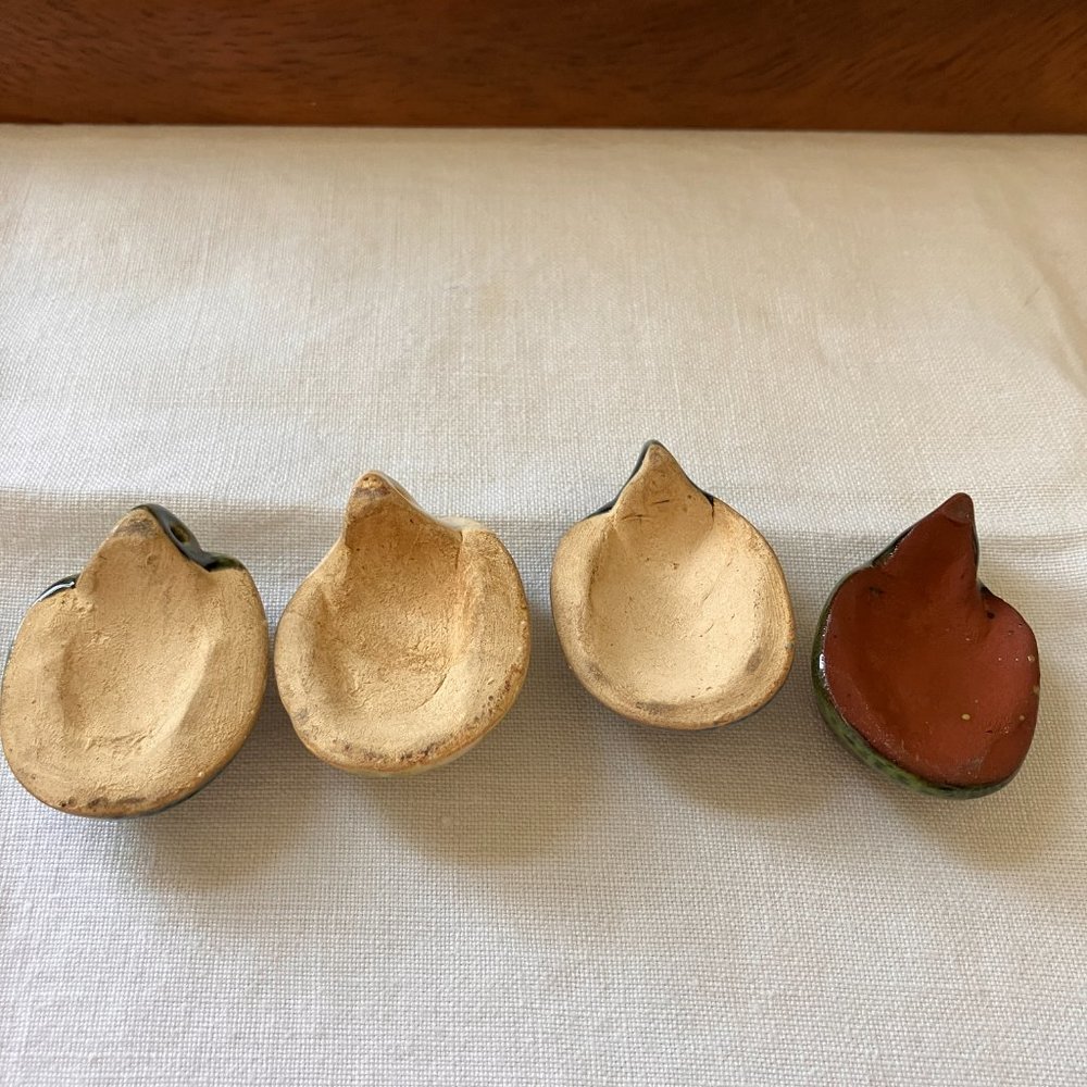 Glazed Pottery Turtles - Set of 4 - Vintage - Picture 7 of 8